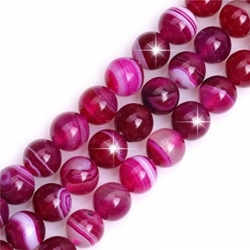 AGATE BEADS, 14MM.