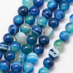 AGATE BEADS, 4MM.