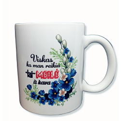 Puodelis su užrašu