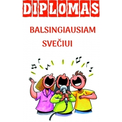 DIPLOMAS BALSINGIAUSIAM SVEČIUI