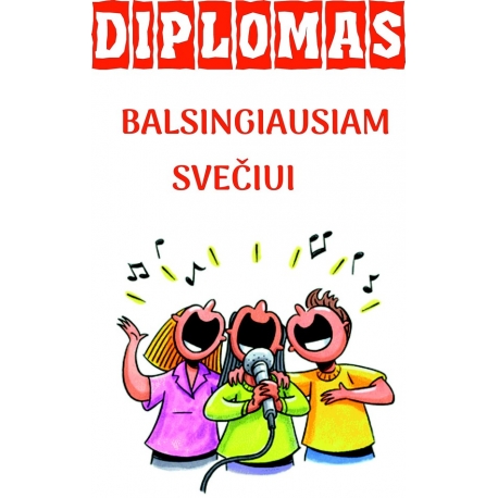 DIPLOMAS BALSINGIAUSIAM SVEČIUI