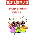 DIPLOMAS BALSINGIAUSIAM SVEČIUI