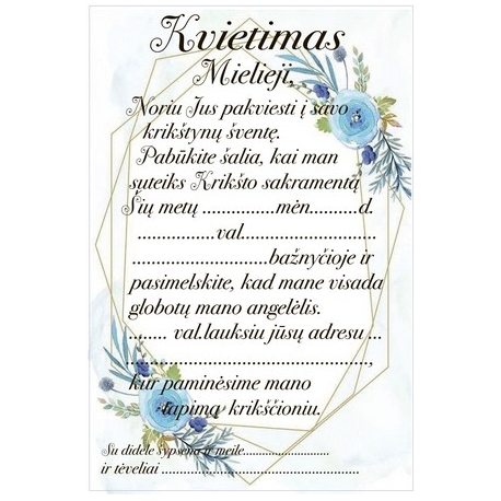 KVIETIMAI, 10VNT.