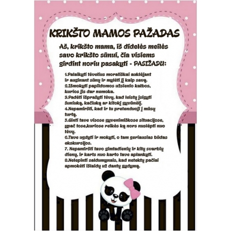 KRIKŠTO MAMOS PASIŽADĖJIMAS SŪNELIUI