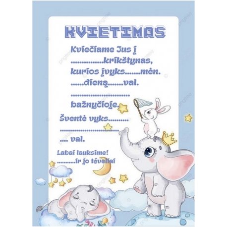 KVIETIMAI 5VNT.