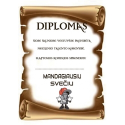DIPLOMAS MANDAGIAUSIAM SVEČIUI