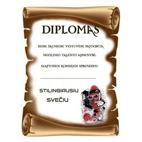 DIPLOMAS STILINGIAUSIAM SVEČIUI