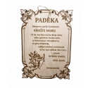 PADĖKA KRIKŠTO MAMAI