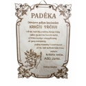 PADĖKA KRIKŠTO TĖČIUI