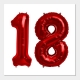 FOLINIAI BALIONAI SKAIČIUS 18