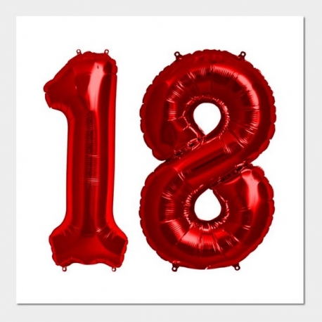FOLINIAI BALIONAI SKAIČIUS 18