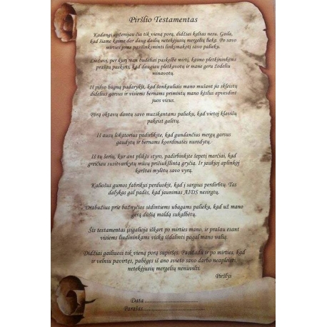 pirslio testamentas