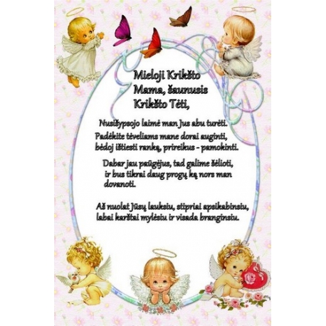 Padėka krikšto tėveliams