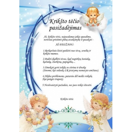 Krikšto tėčio pasižadėjimas